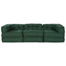 Modulssofa Enhed 3 pcs Grøn Stof