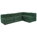 Modulssofa Enhed 4 pcs Grøn Stof