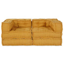 Modulssofa Enhed 2 pcs Gul 140 x 70 x 56 cm Stof