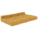 Modulssofa Enhed 4 pcs Gul Stof