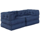 Modulssofa Enhed 2 pcs Indigo 140 x 70 x 56 cm Stof