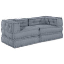 Modulssofa Enhed 2 pcs Grå 140 x 70 x 56 cm Stof