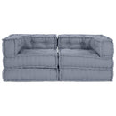 Modulssofa Enhed 2 pcs Grå 140 x 70 x 56 cm Stof