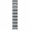 skostativ 10-etagers 54x28x158 cm ikke-vævet stof grå