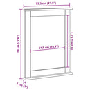 Spejl VIGO Antik hvid 55,5 x 5 x 70 cm Massivt fyrretræ