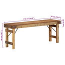 bænk Naturfarvet 110 x 35 x 46 cm Genbrugt Gammelt Træ