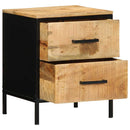 Natskab 2 pcs Brun og sort 40 x 35 x 50 cm Massivt mangotræ