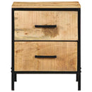 Natskab 2 pcs Brun og sort 40 x 35 x 50 cm Massivt mangotræ