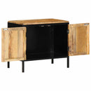 Natskab 2 pcs Brun og sort 50 x 30 x 45 cm Massivt mangotræ