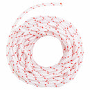 startsnor Ø4 mm 10 m nylon hvid og rød