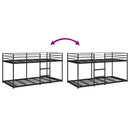 køjeseng uden madras 90x200 cm stål sort