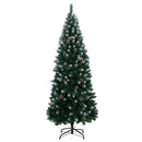 kunstigt juletræ med 300 LED-lys 210 cm