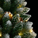 kunstigt juletræ med 300 LED-lys 210 cm