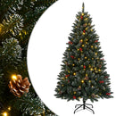kunstigt juletræ med 300 LED-lys 210 cm