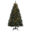 kunstigt juletræ med 300 LED-lys 210 cm