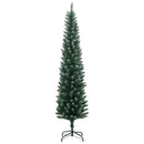 kunstigt smalt juletræ med 300 LED-lys 180 cm