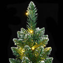 kunstigt smalt juletræ med 300 LED-lys 180 cm