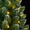 kunstigt smalt juletræ med 300 LED-lys 180 cm