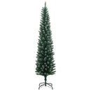 kunstigt smalt juletræ med 300 LED-lys 210 cm