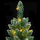 kunstigt smalt juletræ med 300 LED-lys 210 cm