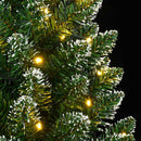 kunstigt smalt juletræ med 300 LED-lys 210 cm