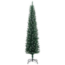 kunstigt smalt juletræ med 300 LED-lys 240 cm
