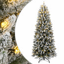 kunstigt juletræ med 300 LED'er og sne 180 cm
