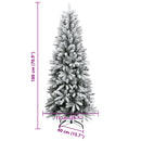 kunstigt juletræ med 300 LED'er og sne 180 cm