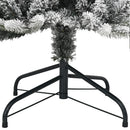 kunstigt juletræ med 300 LED'er og sne 210 cm