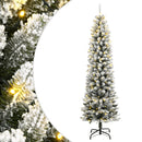 kunstigt juletræ med 300 LED'er og sne 210 cm