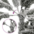 kunstigt juletræ med 300 LED'er og sne 210 cm
