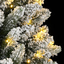 kunstigt juletræ med 300 LED'er og sne 210 cm