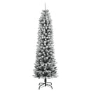 kunstigt juletræ med 300 LED'er og sne 240 cm