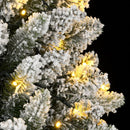 kunstigt juletræ med 300 LED'er og sne 240 cm