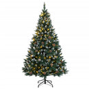 kunstigt juletræ med 300 LED-lys 210 cm