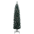 kunstigt smalt juletræ 150 LED'er 120 cm