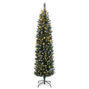 kunstigt smalt juletræ 150 LED'er 120 cm