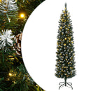 kunstigt smalt juletræ 150 LED'er hængslet 150 cm