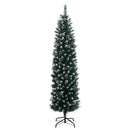 kunstigt smalt juletræ med 300 LED-lys 180 cm