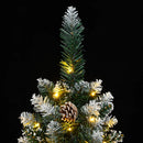 kunstigt smalt juletræ med 300 LED-lys 210 cm