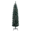 kunstigt smalt juletræ med 300 LED-lys 240 cm