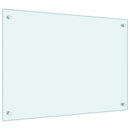 stænkplader 2 stk. 70x50 cm hærdet glas hvid