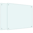 stænkplader 2 stk. 70x60 cm hærdet glas hvid