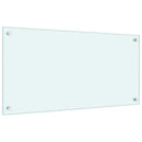 stænkplader 2 stk. 80x40 cm hærdet glas hvid