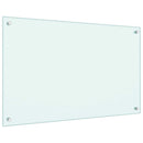 stænkplader 2 stk. 80x50 cm hærdet glas hvid