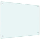 stænkplader 2 stk. 80x60 cm hærdet glas hvid