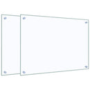 stænkplader 2 stk. 70x50 cm hærdet glas gennemsigtig