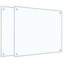 stænkplader 2 stk. 70x60 cm hærdet glas gennemsigtig