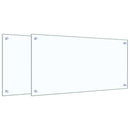 stænkplader 2 stk. 80x40 cm hærdet glas gennemsigtig