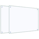stænkplader 2 stk. 80x60 cm hærdet glas gennemsigtig
